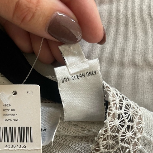 Byron Lars Ruth Column Dress White Black Size 2P New with Tags - Picture 8 of 8